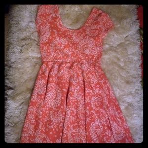 Peach and White Aero Dress